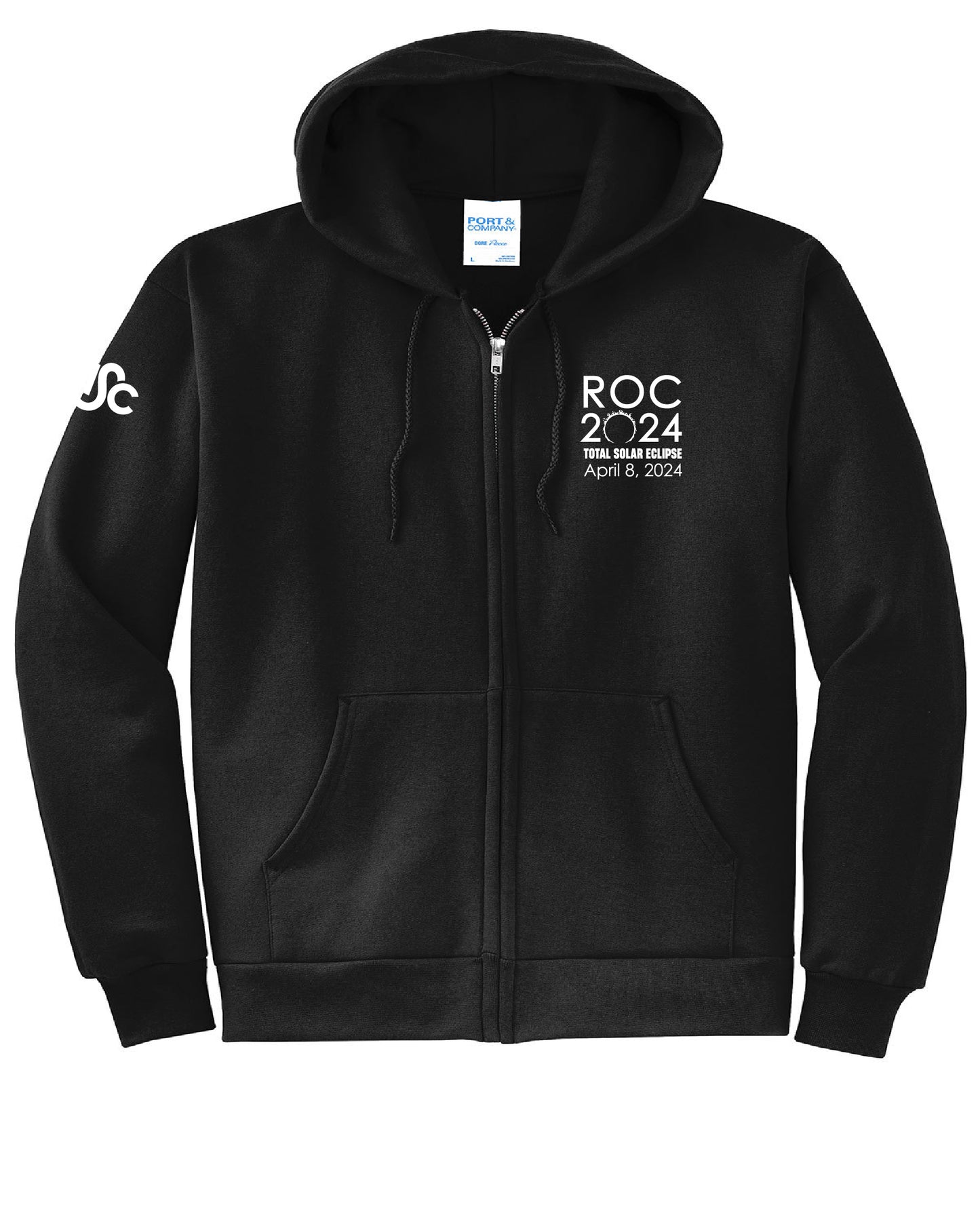 Black Eclipse Full-Zip Hoodie