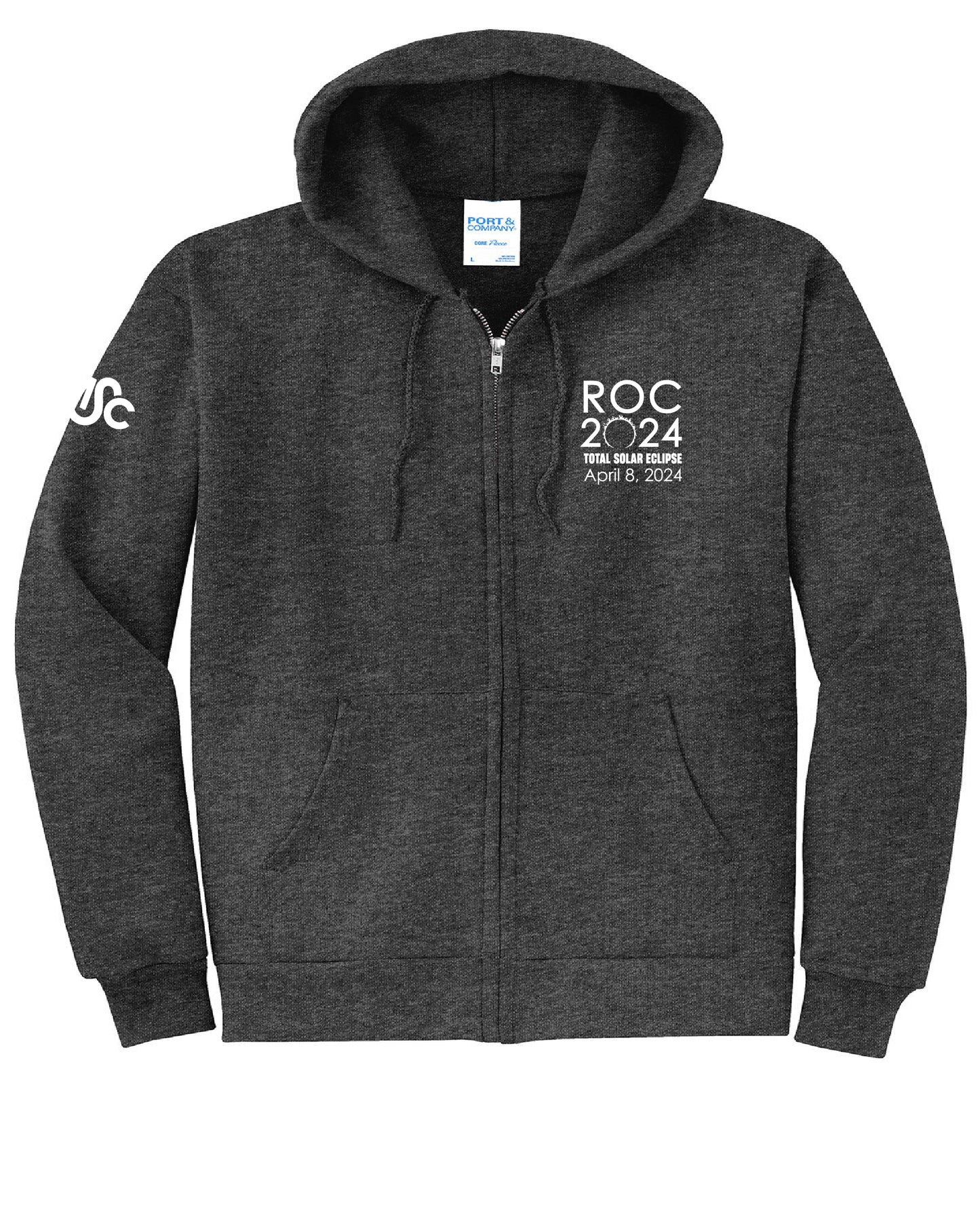 Grey Eclipse Full-Zip Hoodie