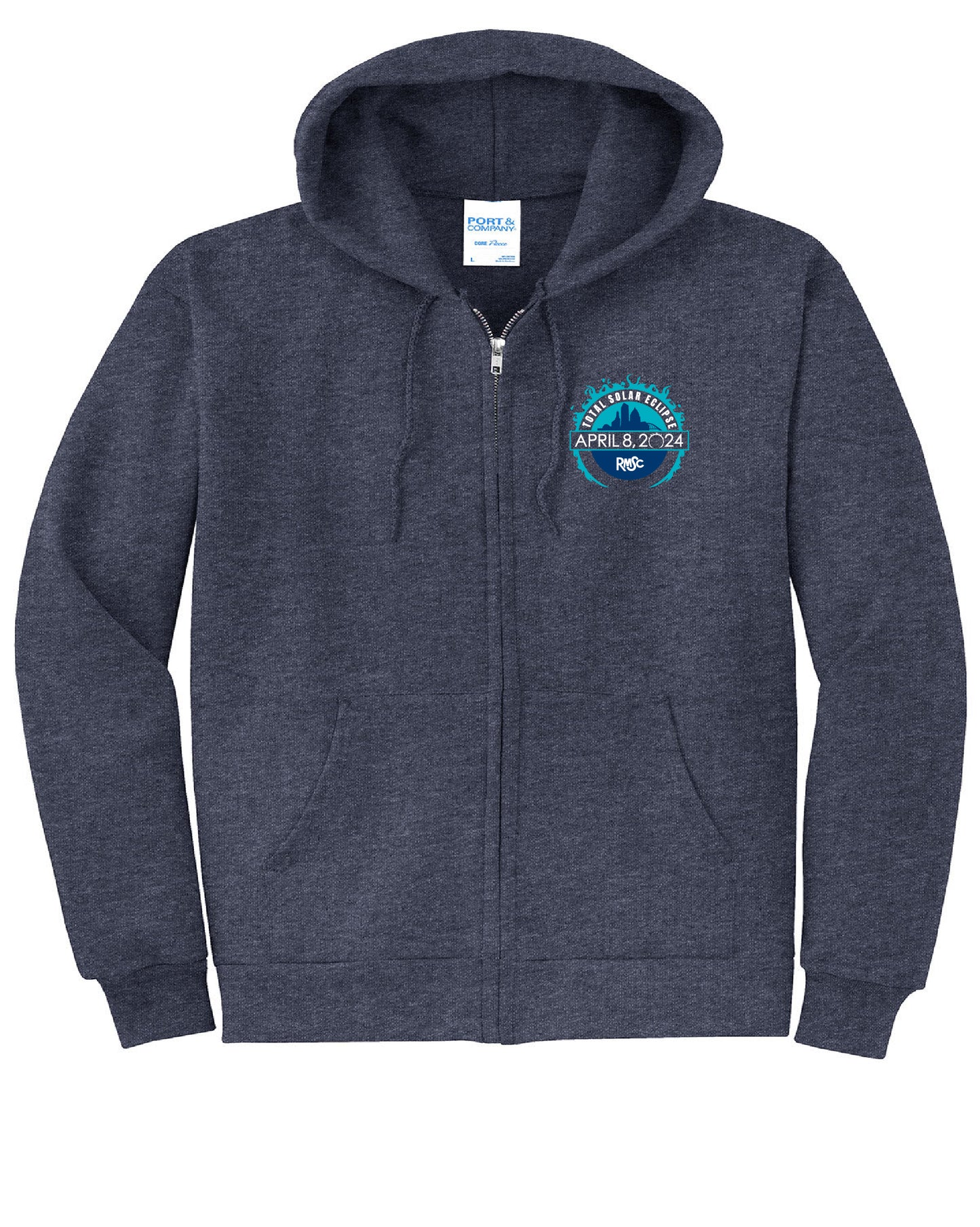 Navy Total Solar Full-Zip Hoodie